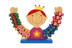 Teddies Lesena zapestna ura s stojalom / 4 vrste