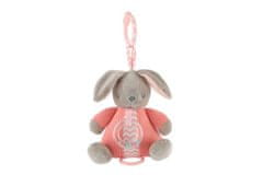 Teddies Zajček raztegljiva igrača stroj z rattle pliš 18x20cm roza na kartici