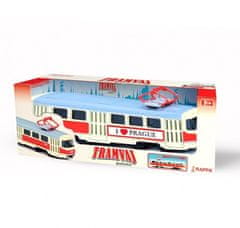 Rappa Tramvaj Tatra T3 Češka kovina 16cm I LOVE PRAGUE retro reverse CZ design