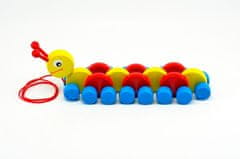 Teddies Gosenica za vleko lesa barvna 27cm