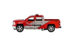Kinsmart Avto Chevrolet 2014 Silverado Policijski/gasilni aparat kovinski/plastenski 13cm na hrbtni strani 2 barvi 12 kosov škatla