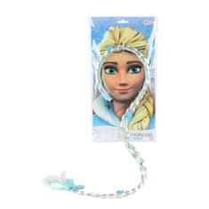 Teddies Lepotni komplet naglavni trak s pletenico 90cm ledena princesa na kartici 35x18cmin torba karneval
