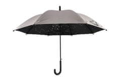 Teddies Dežnik Star Sky 70cm kovina/plastenke srebrna