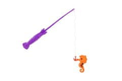 Teddies Ribič z ribiško palico 26 cm plastika 5 barv na kartici - različne različice ali barve