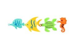 Teddies Ribič z ribiško palico 26 cm plastika 5 barv na kartici - različne različice ali barve