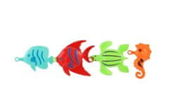 Teddies Ribič z ribiško palico 26 cm plastika 5 barv na kartici - različne različice ali barve
