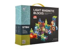 Teddies Magnetna plastična steza za kroglice 75 kosov 8 kroglic + dodatki z baterijami in lučko