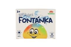 Teddies Vodna igrača Splash fontana plastična 10cm rdeča na baterije z lučko