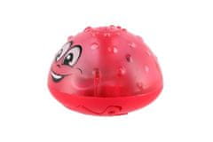 Teddies Vodna igrača Splash fontana plastična 10cm rdeča na baterije z lučko