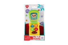 Playgo Mobilni telefon iz plastike 14cm na baterije z zvokom in lučko na kartici 18m+
