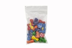 DETOA Figurice les 25mm 24 kosov 6 barv + 2 kocki namizna igra v vrečki 7x13cm