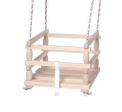 Otroška lesena gugalnica 33x30cm zmogljivost 80kg v vrečki 6m+