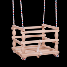 Otroška lesena gugalnica 33x30cm zmogljivost 80kg v vrečki 6m+