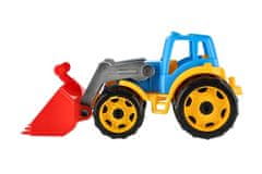 Teddies Traktor/nakladalnik/črpalka z vedrom plastika prosto gibanje 2 barvi 12m+
