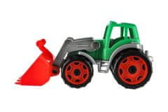 Teddies Traktor/nakladalnik/črpalka z vedrom plastika prosto gibanje 2 barvi 12m+