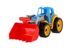 Teddies Traktor/nakladalnik/črpalka z vedrom plastika prosto gibanje 2 barvi 12m+