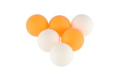 Teddies Žogice za namizni tenis/ping pong 6 kosov plastičnih 4 cm v blistru