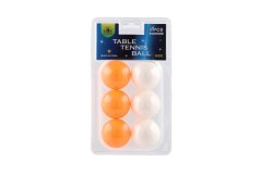 Teddies Žogice za namizni tenis/ping pong 6 kosov plastičnih 4 cm v blistru