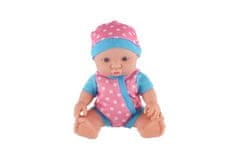 Teddies Baby/baby masivno plastično telo 25 cm na baterije z zvokom 3 vrste v plastični vrečki