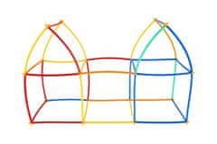 Teddies Ustvarjalni set za gradnjo iz slame/igle iz plastike 20x30cm