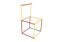 Teddies Ustvarjalni set za gradnjo iz slame/igle iz plastike 20x30cm