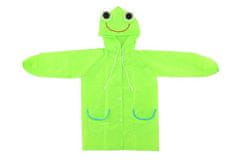 Teddies Otroški dežni plašč z žabico velikosti 110-120cm zelene barve v vrečki 23x25cm