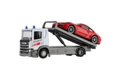 Welly Avtovleka Scania P320 + avto kovina/plastik 15cm mešanica vrst