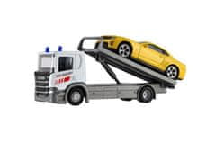Welly Avtovleka Scania P320 + avto kovina/plastik 15cm mešanica vrst