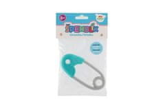 Teddies Ščipalka plastična 12cm turkizno siva 12x19cm v vrečki 0m+