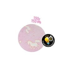 Teddies Odeja Unicorn glow in the dark pliš 130x150cm roza