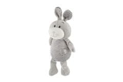 Teddies Zajec/zajček sedeči črtasti pliš 25cm