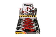 Teddies Gradbeni stroj gosenični bager plastika/kovina 8x26cm prosto gibanje