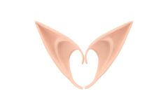 Teddies Elf ušesa / ušesa 2pcs lateks 12cm na karnevalski kartici