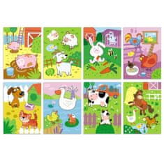 DoDo Čarobno slikanje z vodo Kmetija pobarvanka/blok 12x14cm + čopič 8 listov