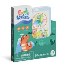 DoDo Čarobno slikanje z vodo Dinozavri pobarvanke 12x14cm + čopič 8 listov