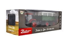 Teddies Zetor RC traktor z vleko iz plastike 42cm 2,4GHz polnilni paket + baterija z zvokom