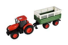 Teddies Zetor RC traktor z vleko iz plastike 42cm 2,4GHz polnilni paket + baterija z zvokom