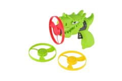Izmetni propeler 3 kosi + zaganjalna pištola dinozaver plastika 4 barve na kartici