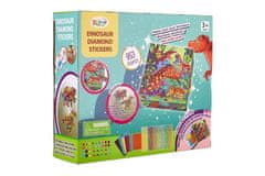 Teddies Ustvarjalni set Dinozaver - diamantna poslikava z nalepljenimi diamanti