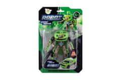 Teddies Transformer avto/robot plastika 14cm zelena na kartici