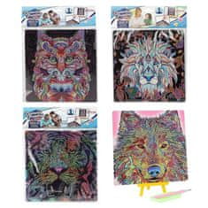 Teddies Ustvarjalni set Živali - slikanje z nalepljenimi diamanti