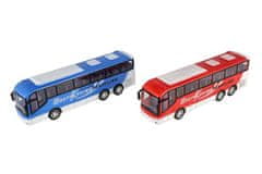 Teddies Avtobusni daljinec iz plastike 31cm z vztrajnikom 2 barvi v blister pakiranju