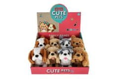 Teddies Pes, ki hodi in laja, plišast/plasten 18 cm na baterije 4 vrste