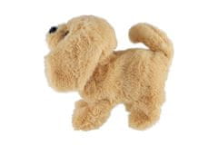 Teddies Pes, ki hodi in laja, plišast/plasten 18 cm na baterije 4 vrste