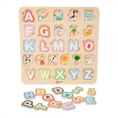 Classic world Sestavljanka/Puzzle deska abeceda les 30x30cm v foliji 24m+