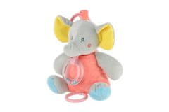 Teddies Slon navijalna igrača z ropotuljico, plišasta 16x18cm barva na kartici