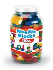Wader Kocke ježki gradbeni set 110 kosov plastike v plastični škatli 15x26cm