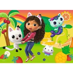 Trefl MiniPuzzle miniMaxi 20 kosov Gabbyjin pisan dan/Gabbyjina hišica za punčke 4 vrste v škatli 11x8cm