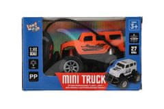 Teddies Avto RC mini tovornjak plastika 12cm 27MHz na baterijo z oranžno lučjo