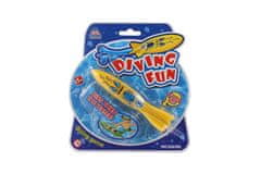 Teddies Torpedo za potapljanje iz plastike 13cm 4 barve na kartici 17x18cm